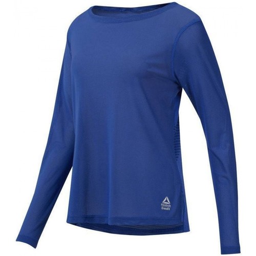 Textil Mulher T-shirts e Pólos Reebok Sport Crossfit Jacquard Ls Tee Azul