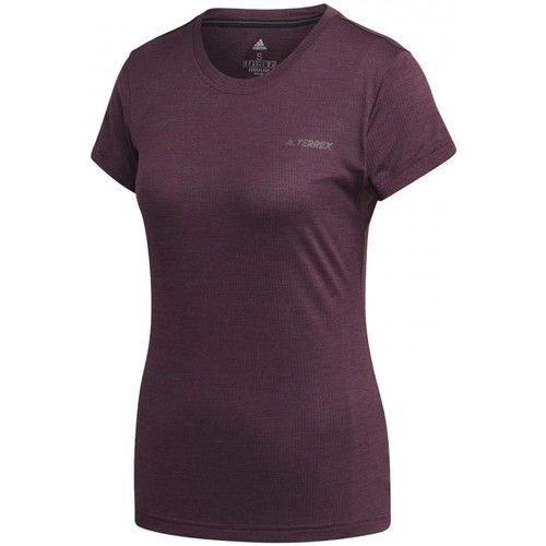Textil Mulher Camper T-Shirt in Colour-Block-Optik Weiß adidas Originals W Tivid Tee Violeta
