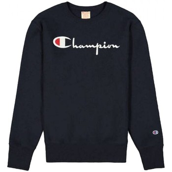 Champion Reverse Weave Script Logo Crewneck Sweatshirt Azul