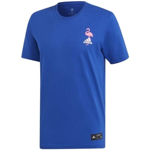 Textil Rapaz T-Shirt mangas curtas adidas Originals Paradise T-Shirts Azul