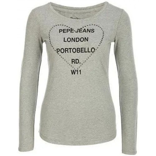 Textil Mulher T-shirts e Pólos Pepe jeans Shirt LS Cinza