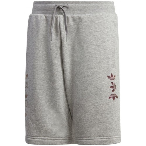 Textil Criança Shorts / Bermudas Back adidas Originals Lnr Logo Short Cinza
