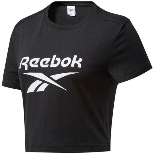 Textil Mulher Reebok Camo T Shirt Reebok Sport Cl F Big Logo Tee Preto