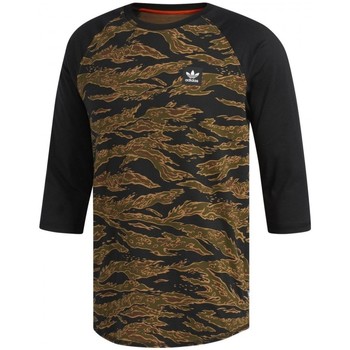 Textil Mulher T-shirts e Pólos adidas Originals Camouflage Raglan Tee Preto
