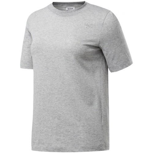 Textil Mulher Camper T-Shirt in Colour-Block-Optik Weiß Reebok Sport Te Easy Tee Cinza