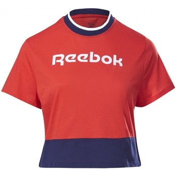 Textil Mulher Reebok Camo T Shirt Reebok Sport Te Linear Logo Crop Tee Vermelho