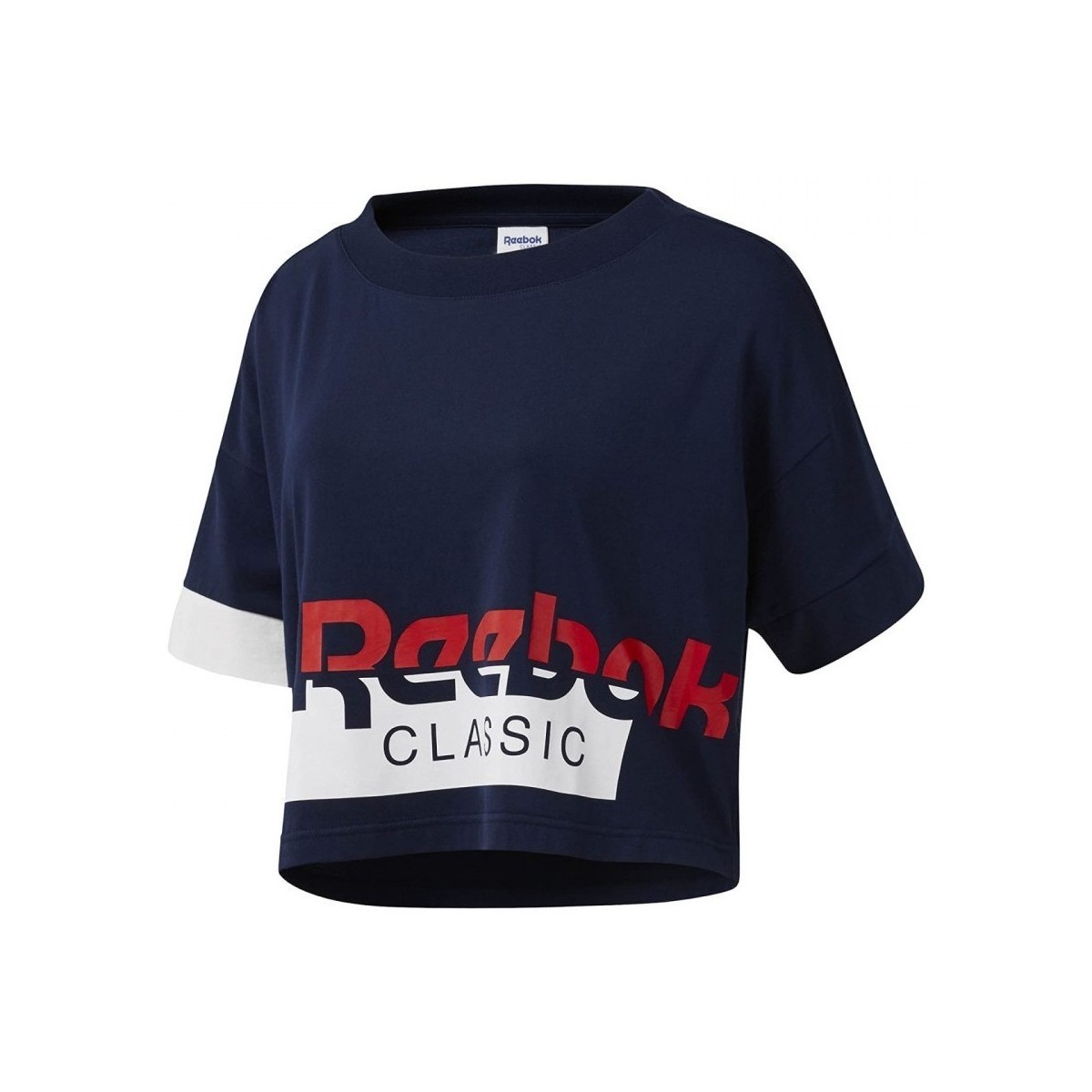 Textil Mulher T-shirts e Pólos Reebok Sport Ac Cropped Tee Azul