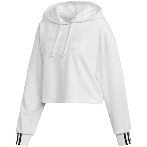 Textil Mulher Sweats adidas Originals Cropped Hoodie Branco