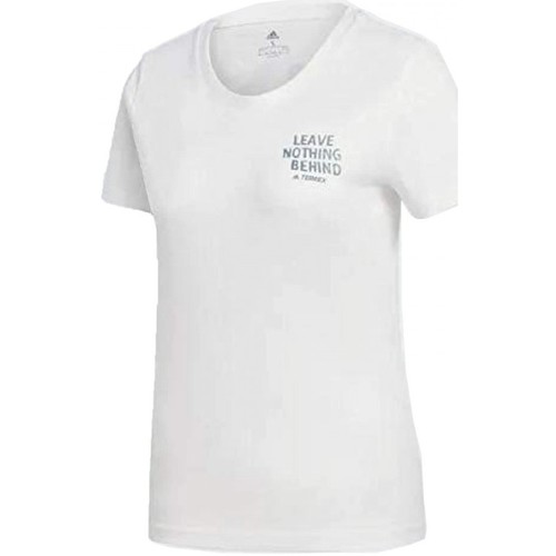 Textil Mulher Camper T-Shirt in Colour-Block-Optik Weiß adidas Originals W Lbn Gfx Tee Branco