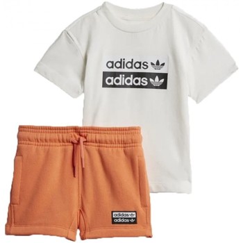 Textil Criança T-Shirt mangas curtas adidas Originals Short Set Branco
