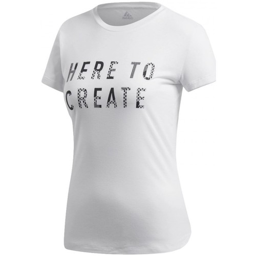 Textil Mulher T-shirts e Pólos adidas Originals Logo Tee Branco