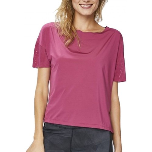 Textil Mulher T-shirts panel e Pólos Reebok Sport Perforated Tee Rosa