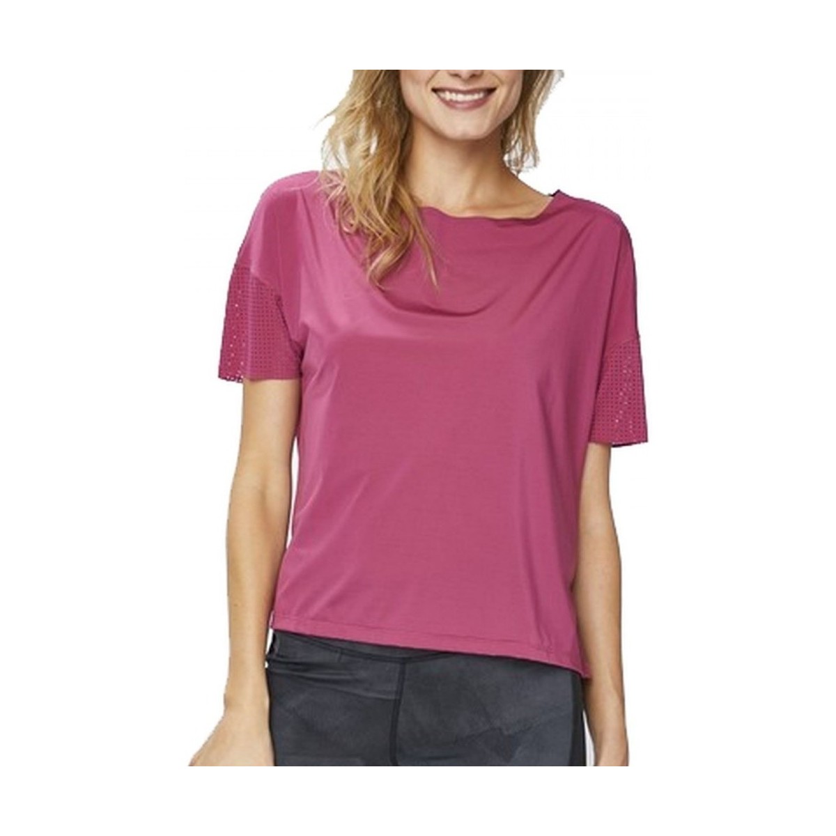 Textil Mulher T-shirts e Pólos Reebok Sport Perforated Tee Rosa