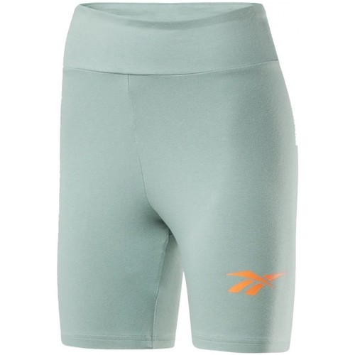 Textil Mulher Shorts / Bermudas Reebok Sport Cl V Logo Bike Shorts Verde