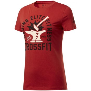 Textil Mulher Camper T-Shirt in Colour-Block-Optik Weiß Reebok Sport Rc Anvil Graphic Tee Vermelho