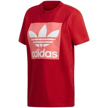 Textil Mulher T-shirts e Pólos zipper adidas Originals Boyfriend Tee Vermelho