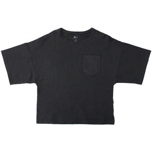Textil Mulher Camper T-Shirt in Colour-Block-Optik Weiß Reebok Sport half-zip logo patch sweatshirt Nude Preto