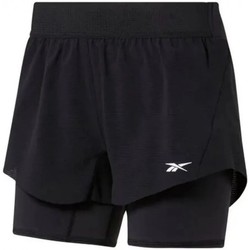 Textil Mulher Shorts / Bermudas kolor reebok Sport Ts Epic Short 2 In 1 Preto