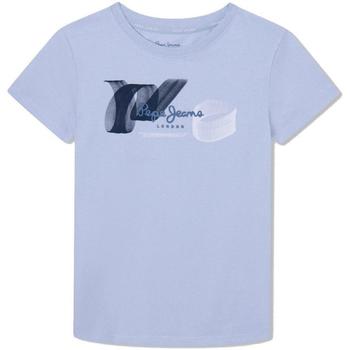 Textil Rapaz T-Shirt mangas uniques Pepe jeans  Azul