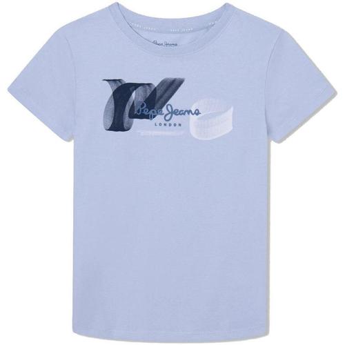 Textil Rapaz T-Shirt mangas curtas Pepe JEANS Indigo  Azul