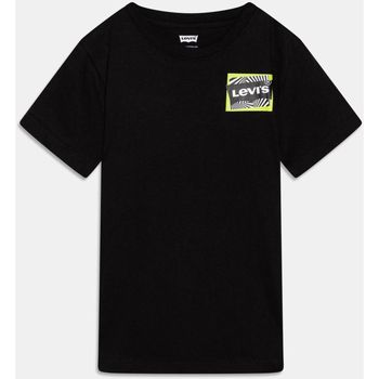 Textil Criança T-shirts e Pólos Levi's 9EH897 ILLUSION LOGO-023 BLACK Preto