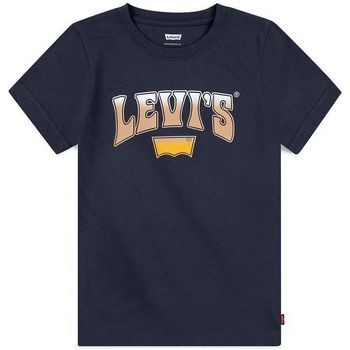 Textil Criança T-shirts e Pólos Levi's 9EH894 ROCK OUT TEE-BES INDIA INK Azul
