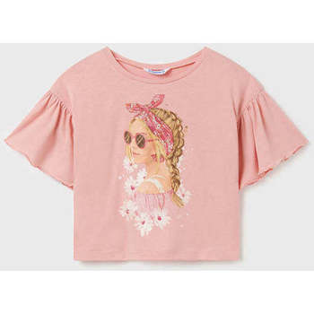 Textil Rapariga T-shirts e Pólos Mayoral 6051-26-26-25 Rosa