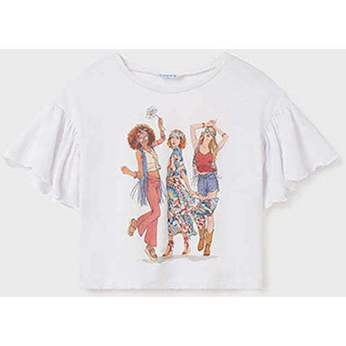 Textil Rapariga T-shirts e Pólos Mayoral 6051-27-7-25 Bege