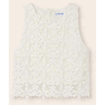 Textil Rapariga T-shirts e Pólos Mayoral 6064-78-18-25 Branco