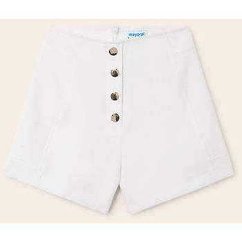 Textil Rapariga Shorts / Bermudas Mayoral 6235-87-1-25 Branco