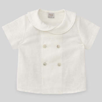 Textil Rapaz Camisas mangas comprida Paz Rodriguez 006-150496-60T1-18-19 Branco