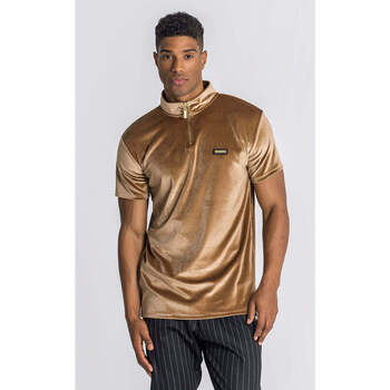 Textil Homem T-shirts e Pólos Gianni Kavanagh Gold Brividi Zip Polo Gold