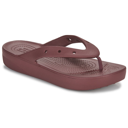 Sapatos Mulher Chinelos Crocs Lined Classic Platform Flip W Ameixa