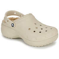 Sapatos Mulher Tamancos Crocs Classic Platform Lined Clog W Bege