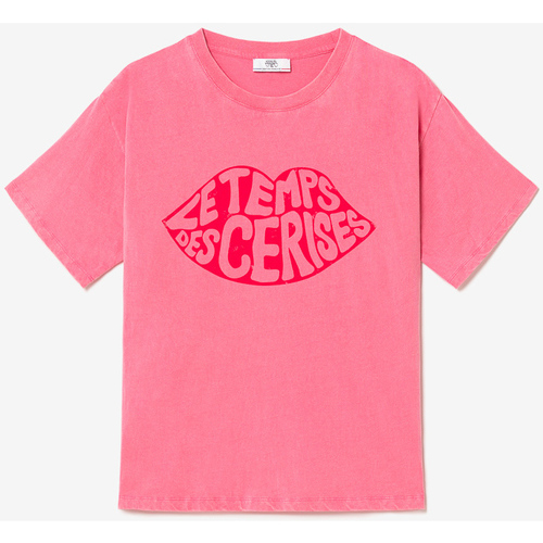 Textil Mulher T-shirts e Pólos Le Temps des Cerises T-shirt CASSIO Rosa