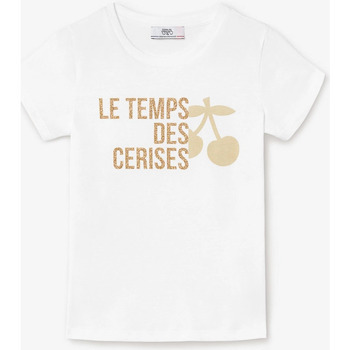 Textil Rapariga T-shirts e Pólos Le Temps des Cerises T-shirt NASTIAGI Branco