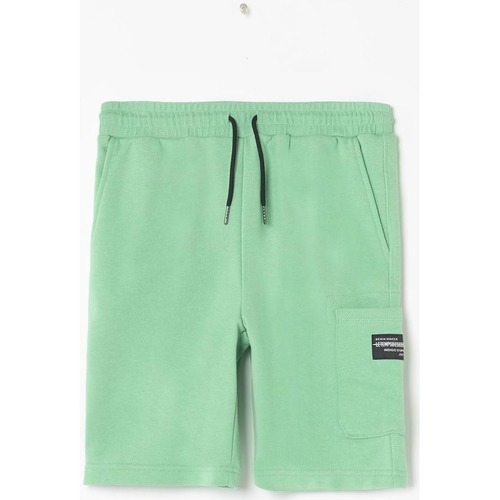 Textil Rapaz Shorts / Bermudas Franjas / Pomponsises Calções TOTOBO Verde