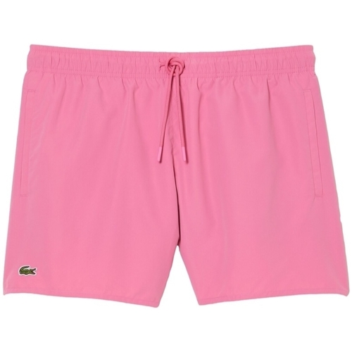 Textil Homem Shorts / Bermudas Lacoste slides Calções de Banho Quick Dry - Rose Vert Rosa