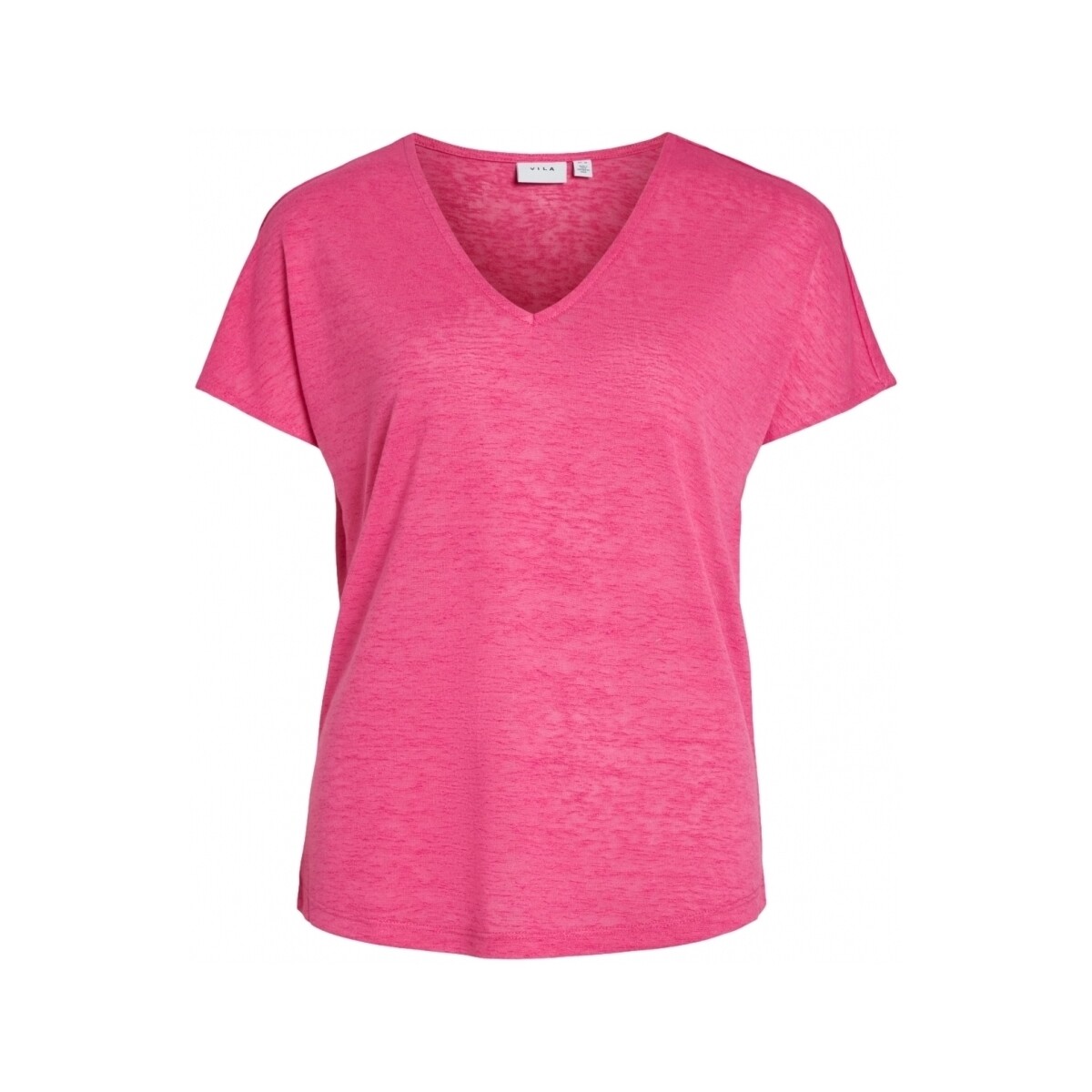 Textil Mulher Tops / Blusas Vila Top Amer S/S - Pink Yarrow Rosa