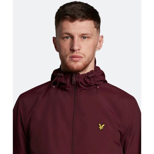 Lyle & Scott JK464V ZIP THROUGHT JKT-BURGUNDY Vermelho
