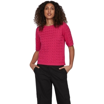Textil Mulher camisolas Vila preço de uma chamada local - Pink Yarrow Rosa