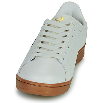 Fred Perry B722 LEATHER Branco / Castanho