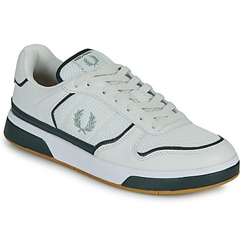 Sapatos Homem Sapatilhas Fred Perry B300 LEATHER/MESH Branco / Preto