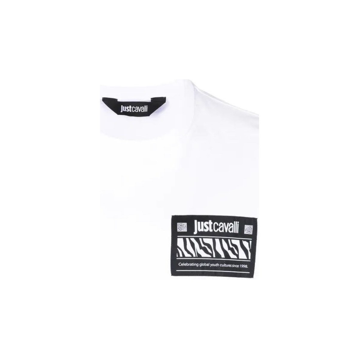 Textil Homem T-Shirt mangas curtas Roberto Cavalli 74OBHI03-CJ400 Branco