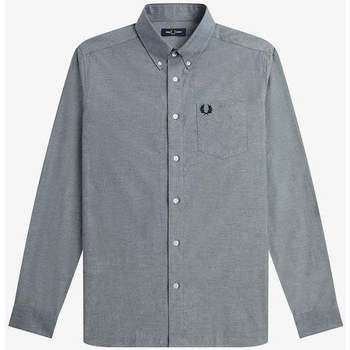 Textil Homem Camisas mangas comprida Fred Perry M5650-102-2-1 Preto