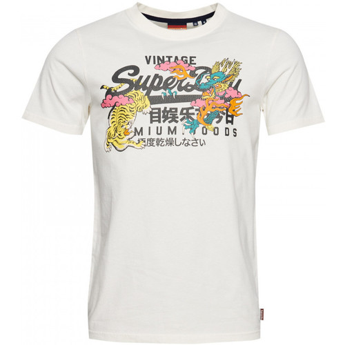 Textil Homem T-shirts e Pólos Superdry Vintage vl narrative Branco