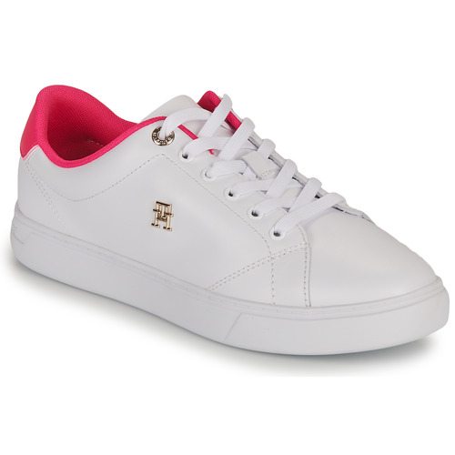 Sapatos Mulher Sapatilhas Tommy Hilfiger ELEVATED ESSENTIAL COURT SNEAKER Branco / Rosa