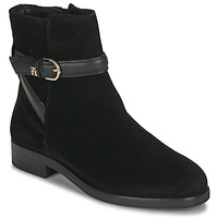 Sapatos Mulher Botas baixas roll-top Tommy Hilfiger ELEVATED ESSENTIAL BOOT SUEDE Preto