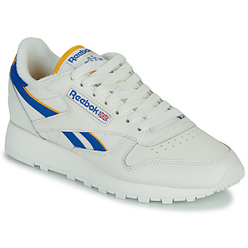 Sapatos Sapatilhas techque Reebok Classic CLASSIC LEATHER Branco / Azul / Amarelo