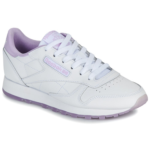 Sapatos Mulher Sapatilhas Purple Reebok Classic CLASSIC LEATHER Branco / Violeta